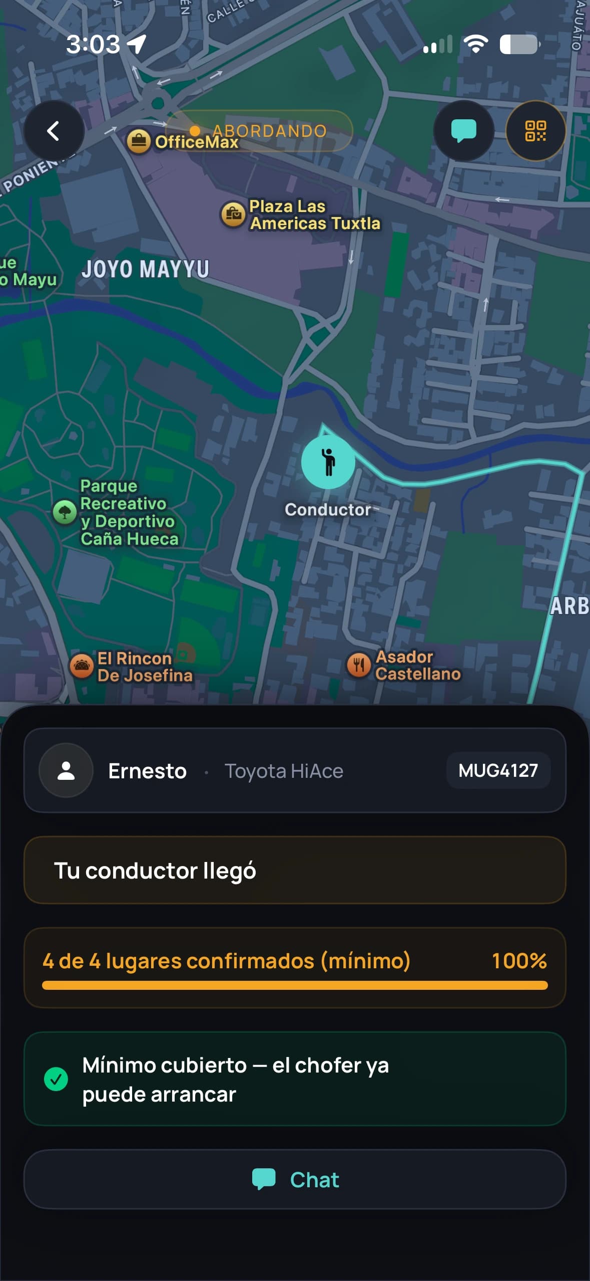 Mapa en vivo